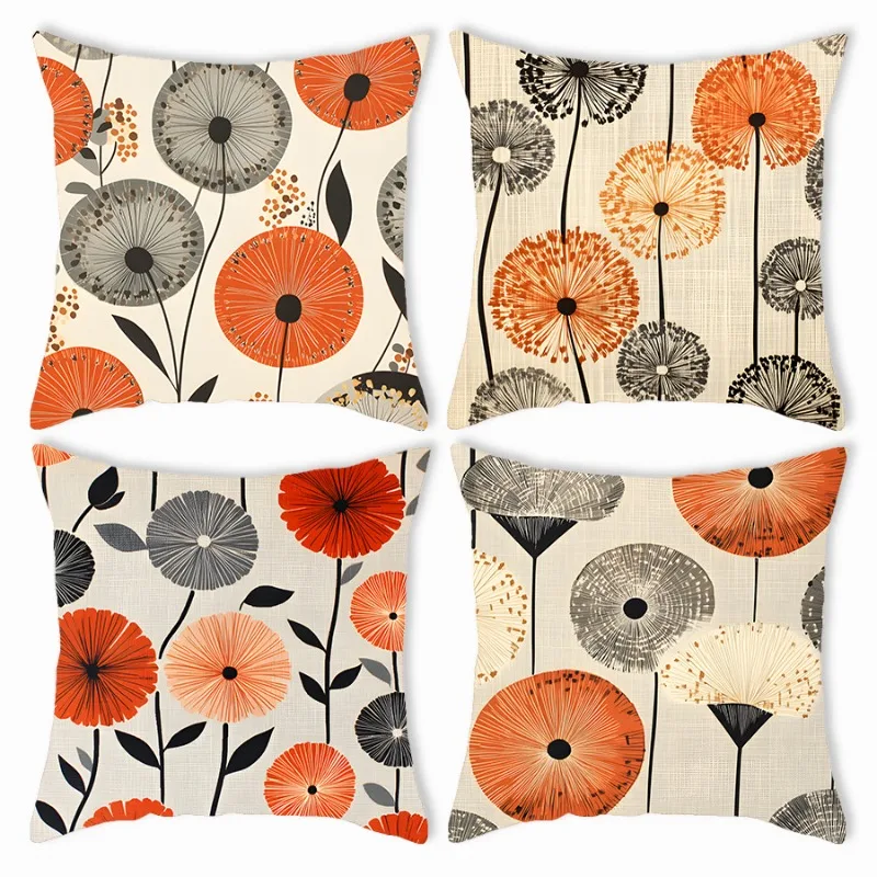 

Geometric Abstract Leaf Cushion Covers Living Room Pillowcase Cozy Zipper Sofa Pillow Covers Bedroom Indoor Home Decortions ﻿