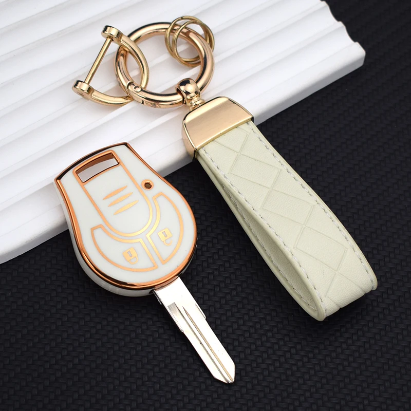 2 buttons TPU Car Key Case Cover Shell Fob Holder for NISSAN Juke March Qashqai Sunny Sylphy Tiida X-Trail Key Cover Protector