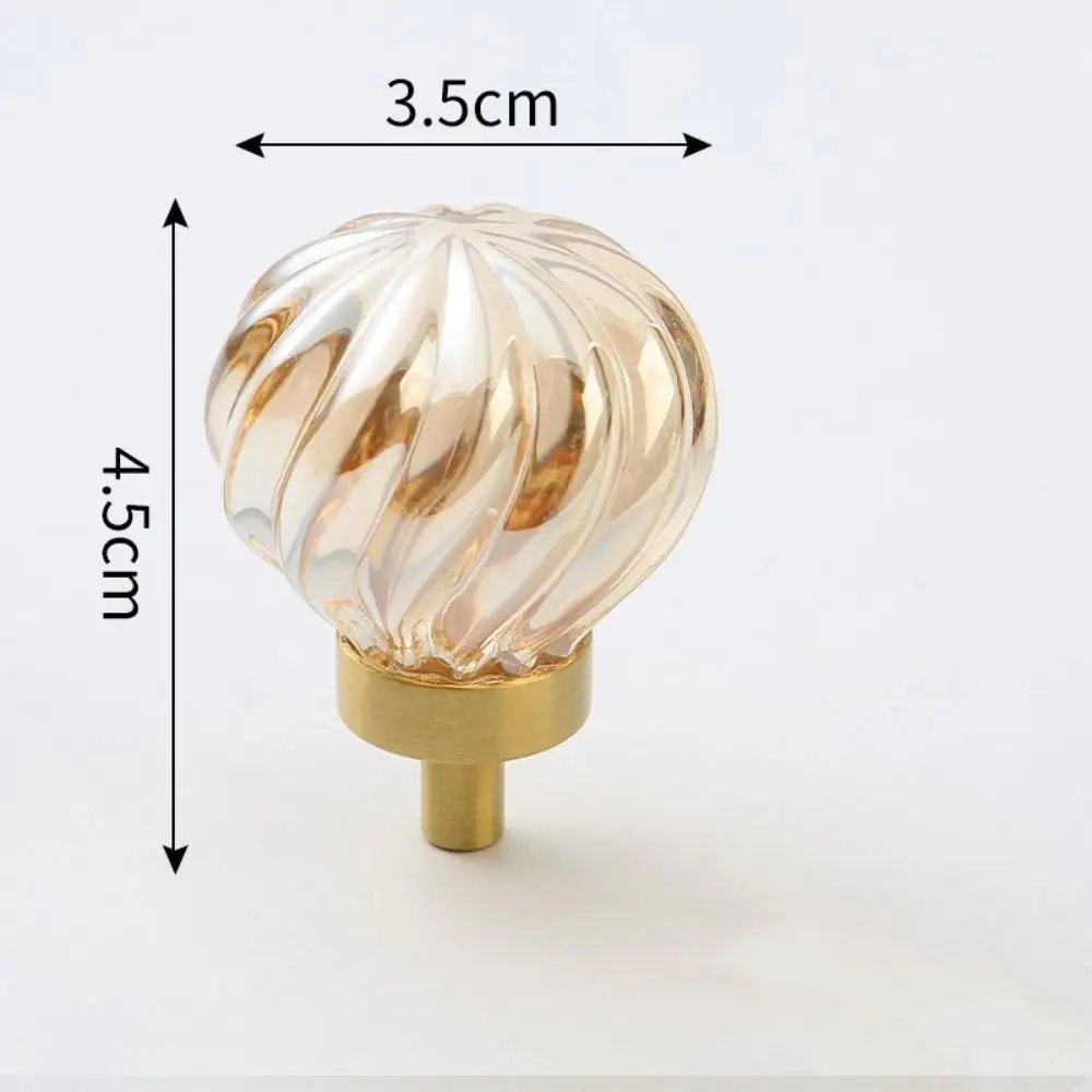 

Мебельная ручка из хрустального стекла, шампанское/прозрачные ручки для выдвижных ящиков с одним отверстием, роскошные ручки для гардероба с золотой основой