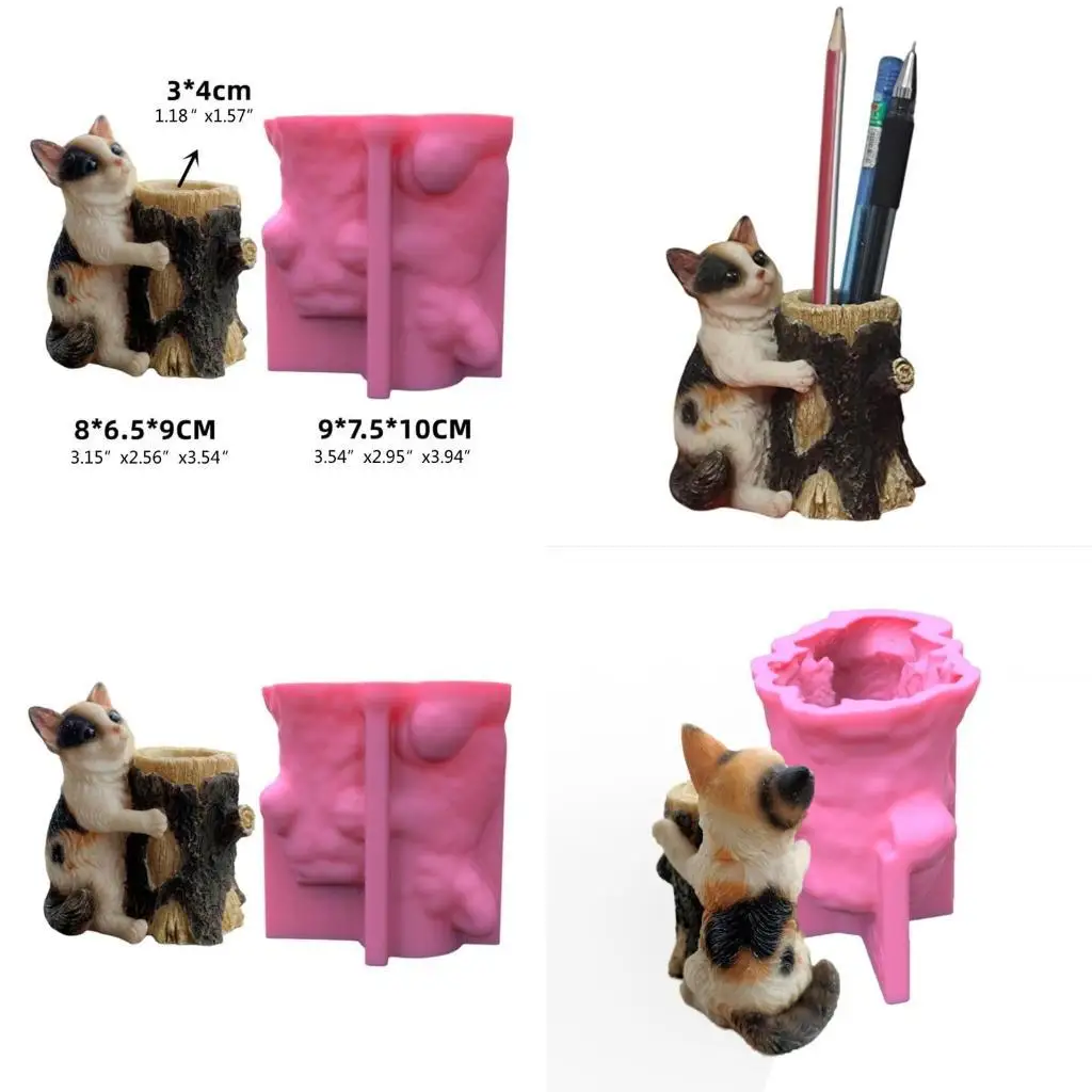 J78F Versatile Shaped Silicone Mold for Handmade Crafts Make Unique Pen Holder and Small Decorative Items Crafts