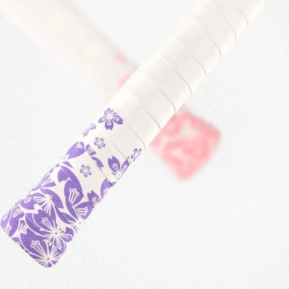 

Sakura Print Badminton Handle Wrap Tape Sweat-Absorbent Shock-Absorbing Tennis Racket Grip Tape Wear-resistant Non-Slip