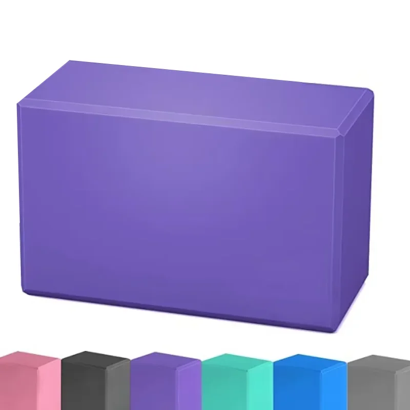 Non Slip Yoga Brick 1PC High Density Foam Block for Pilates Dance Stretching Exercise Home Gym Equipment Fitness Eva Mat