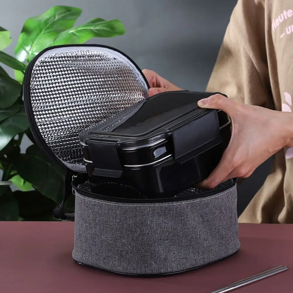 

304 Stainless Steel Double Layer Thermal Lunch Box Leak-Proof Microwaveable Food Container Rectangular Food Storage Box School