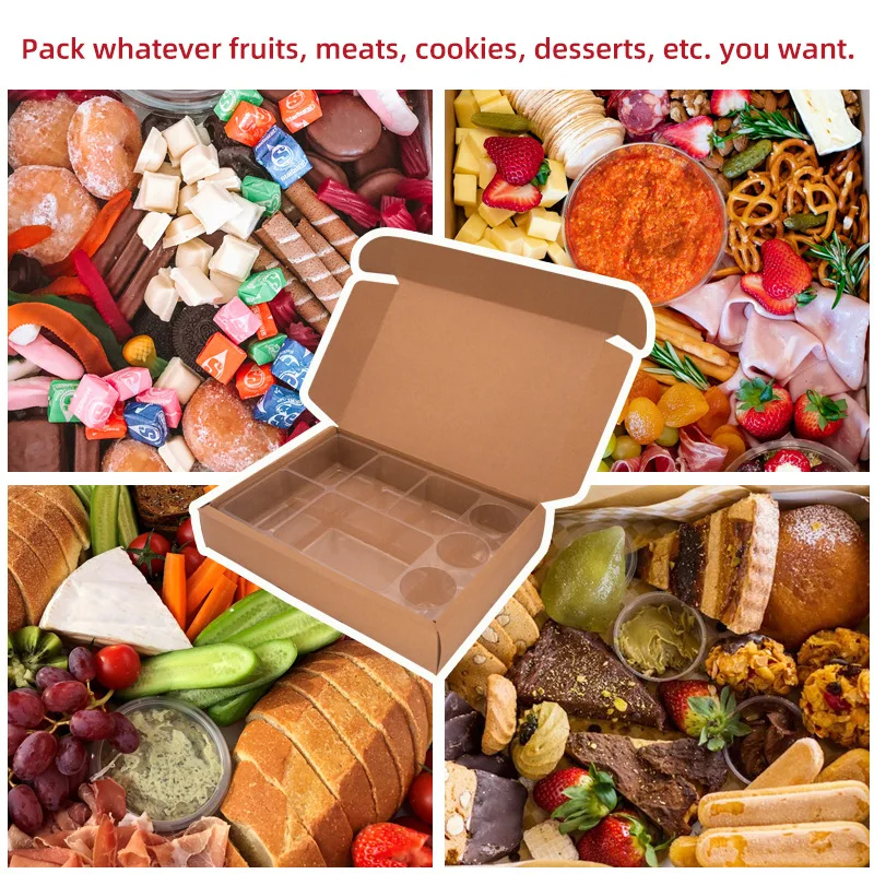 Customized. Cross-Border Food Gift Box Camping Picnic Box Snack Platter Biscuits Fruit Bento Cake to-Go Box Wholesale