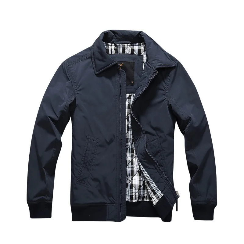 Men's High Quality Pure Cotton Casual Jacket Quilted Lining Plaid Parkas Male Thick Cotton Coat Warm Outwear for Men