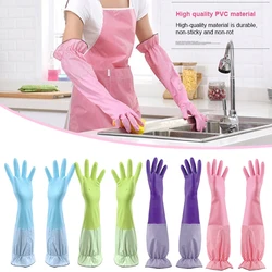 Household Gloves Latex Free Cleaning Gloves Long Cuff,Cotton Lining,Kitchen Gloves 2 Pairs For Cleaning Washing Working