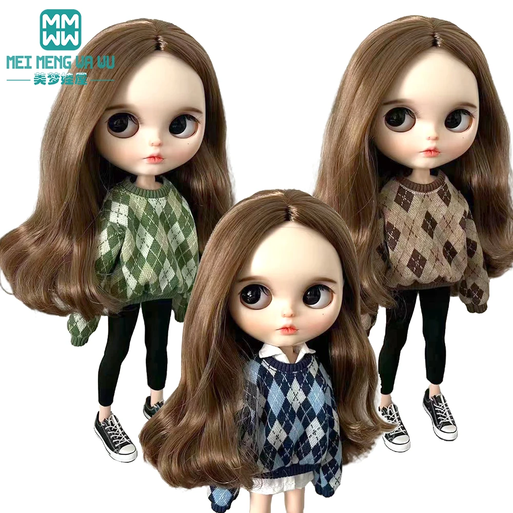 Fits Blyth Azone OB22 OB24 Doll Accessories Fashionable plaid sweatshirts, sportswear Toys Gift