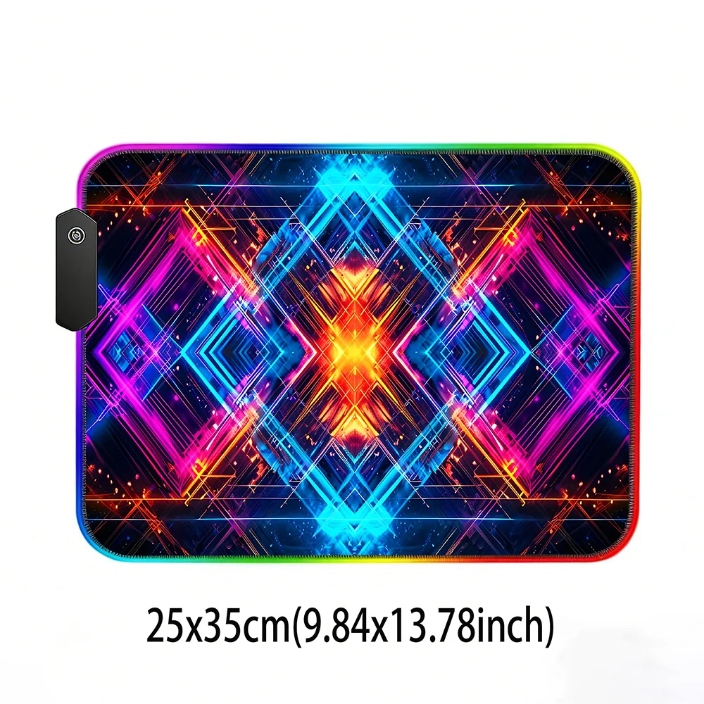 Neon Geometric Energy Matrix Xxl Mouse Pad 900x400 Mousepad Rgb Cheap Pc Gamer Cabinet Setup Gaming Accessories Desk Mat Deskmat view 5