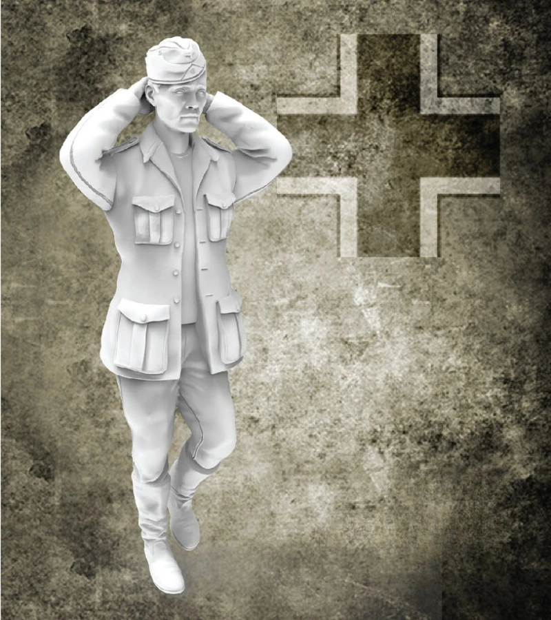 

1/35 Scale Die-Cast Resin Figure Model Kit WWII German Prisoner Unassembled and Unpainted