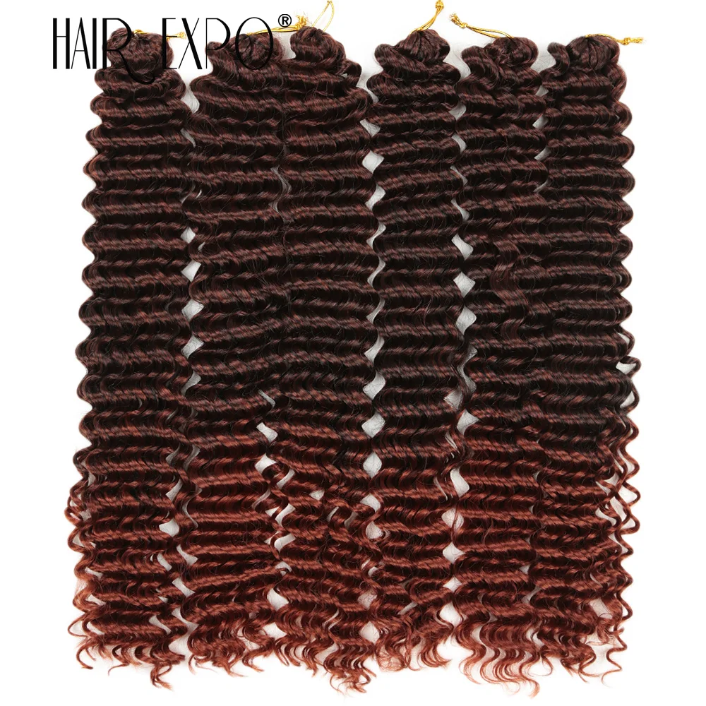 22 "Deep Wave Häkeln Haar synthetische Leidenschaft Twist Flechten Haar verlängerung Afro Locken Wasserwelle Deep Twist Zopf Haar Ozean Welle – Detail 7
