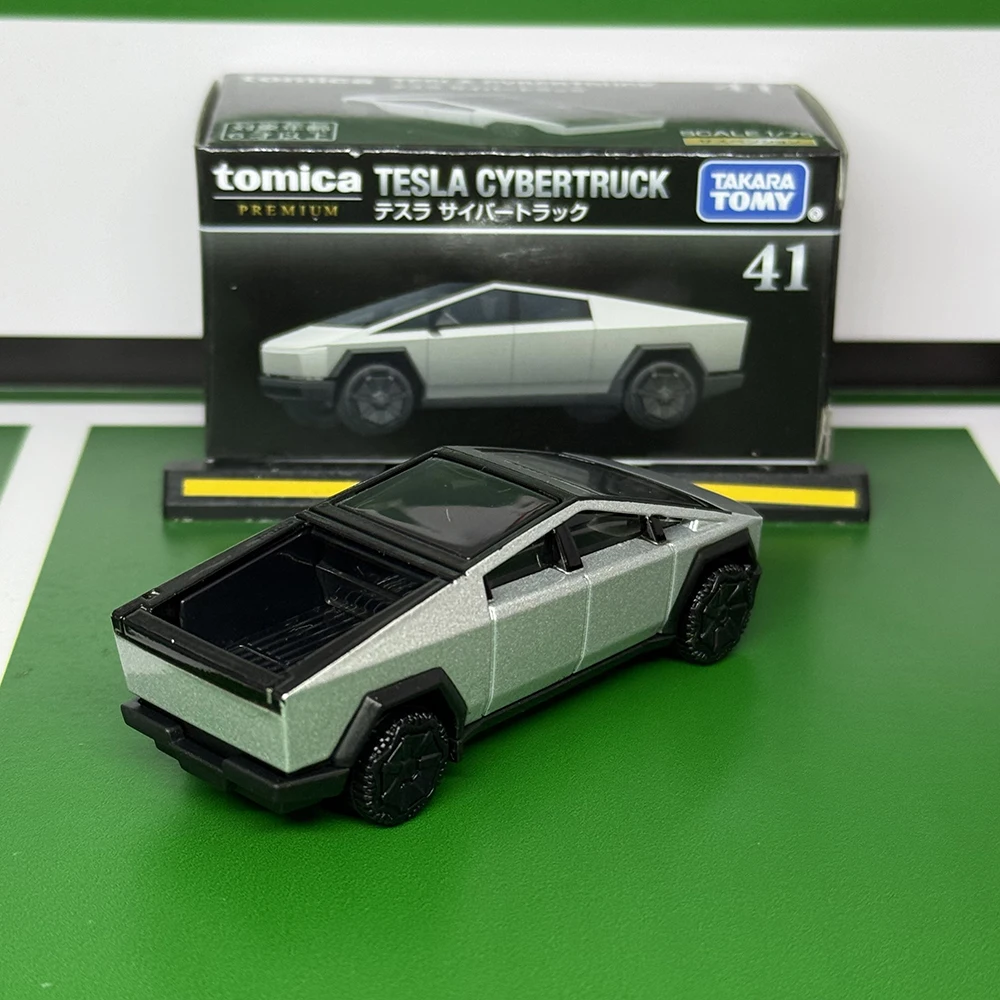 Tomy Tomica Premium 41 Tesla Cybertruck Coleção de modo de carro em liga estática fundida sob pressão
