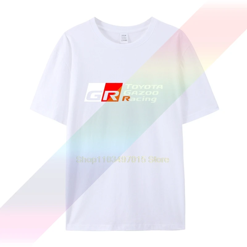 GR  Gazoo Racing Summer New High Quality Men T Shirt Casual Short Sleeve Cotton T Shirt