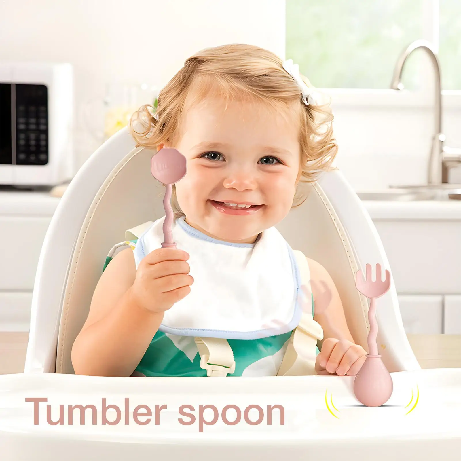 

Ложка для малышей, компактная детская посуда, изолированная детская посуда для школы, ресторана, кемпинга, кухни, гостиной