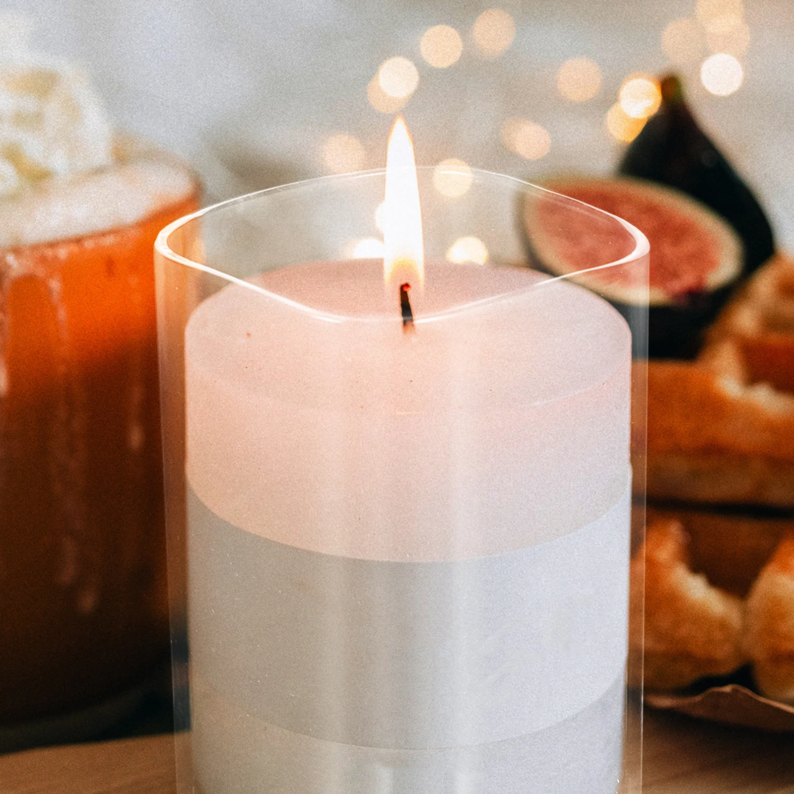 

Cylinder Transparent Glass Cylinders for Candles Candleholder Tube Shade