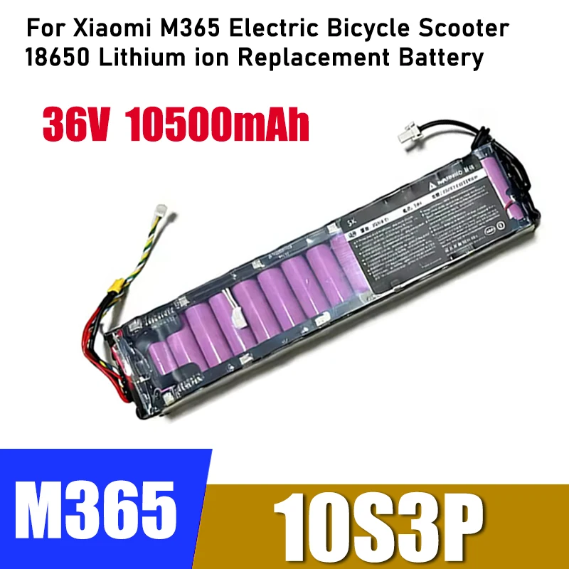 10S3P lithium-ion battery pack, 36V 7.8Ah,for M365 electric scooter, waterproof design, supports Bluetooth communication