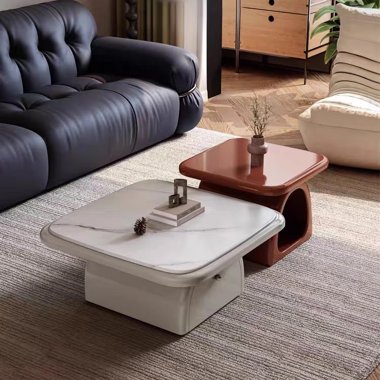 xc-Living Room Furniture Center Coffee Table Set Modern Luxury Wooden Square Coffee Table for Home Hotel*