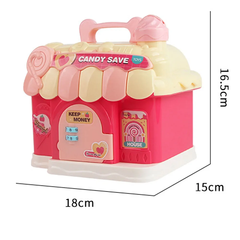 Cartoon Candys House Password Moneys Box Large Capacity Money Saver Ideal Gift For Children