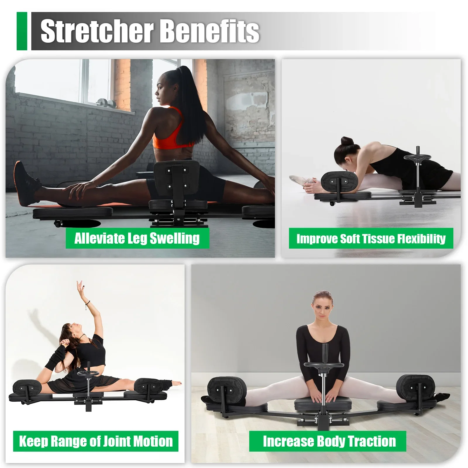 

Stretcher 3 Bar Leg Split Hine Flexibility Stretching Equipment For Ballet Yoga Dance Martial Arts Home Gym