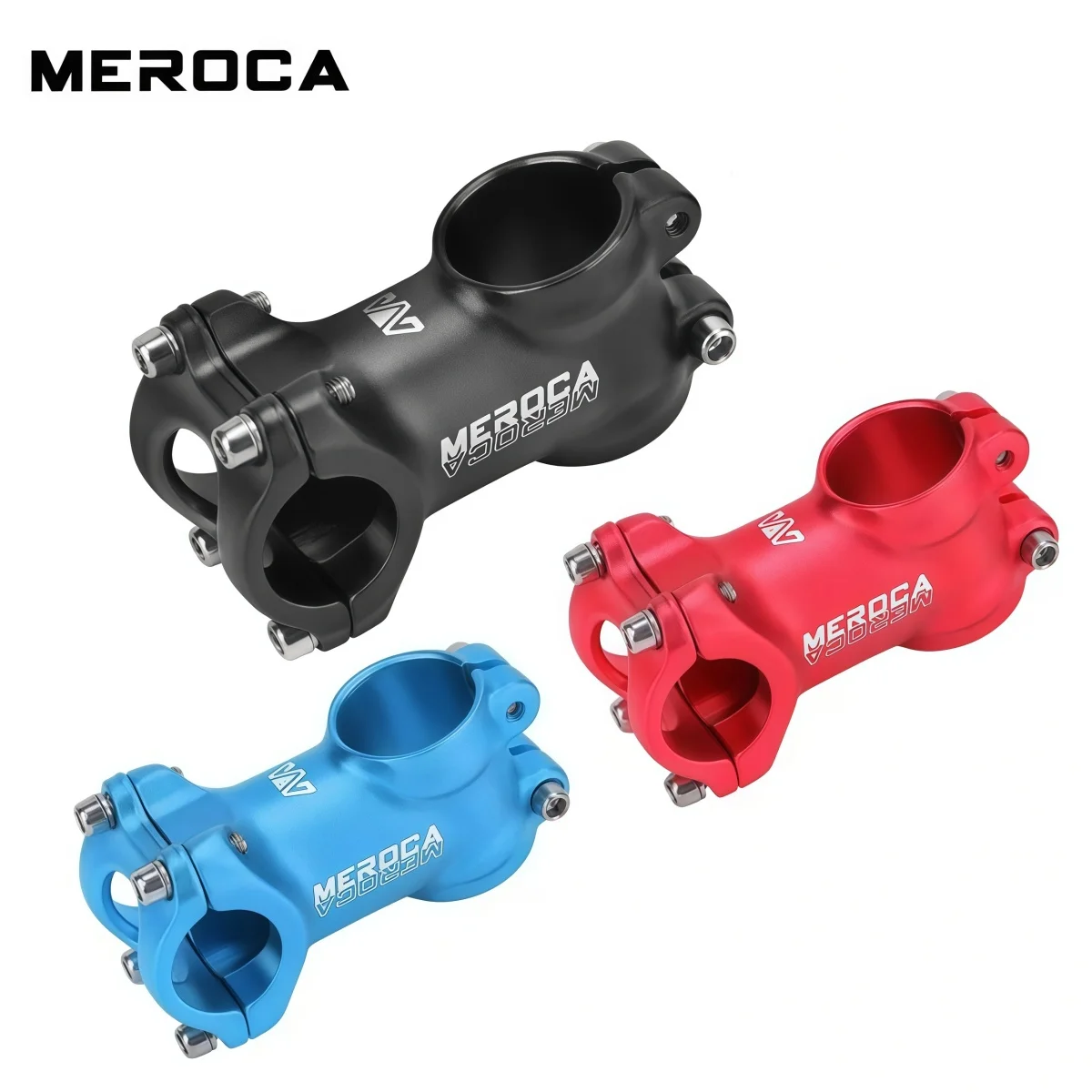 

MEROCA Children's Bike Stem 25.4×60 MM Aluminum Alloy 6061 ±7° Balance Handlebar Stem - Black / Red / Blue