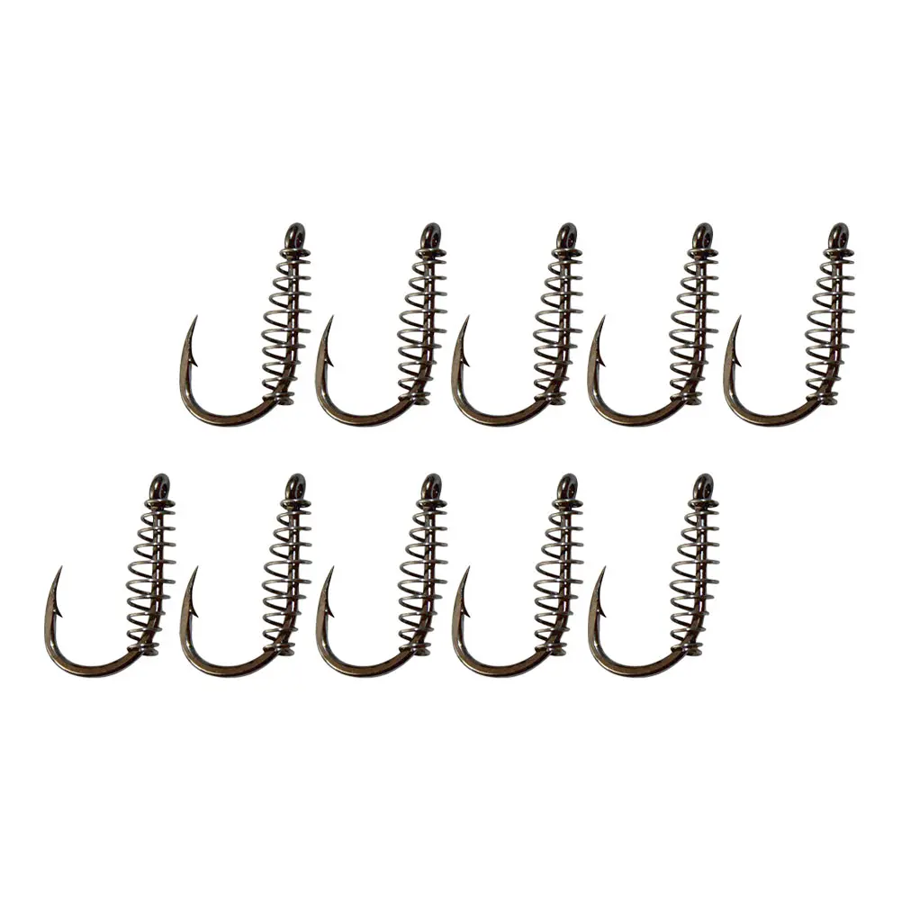 

30 Pcs Spring Hook Fishing Lightweight Hooks Bottom Baits Carbon Steel Portable Durable Fishhook
