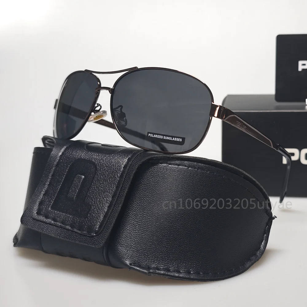 Polarized sunglasses men quality business punk style Shades women travel shopping Sun Glasses UV400 Original Policer brand