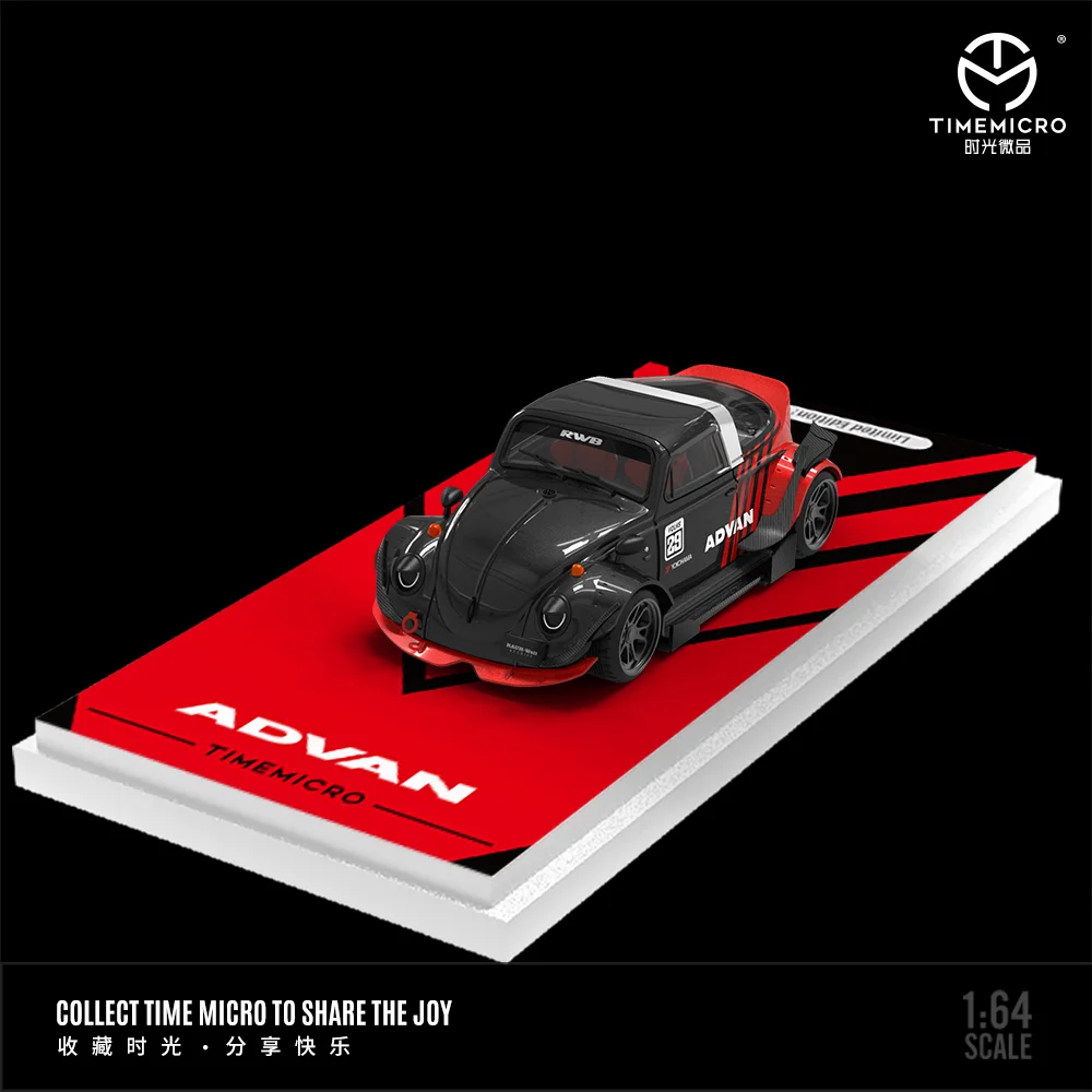 X-T 1:64 نموذج سيارة صغير RWB ADVAN محاكاة مصنوع من خليط معدني للتجميع والعرض #5