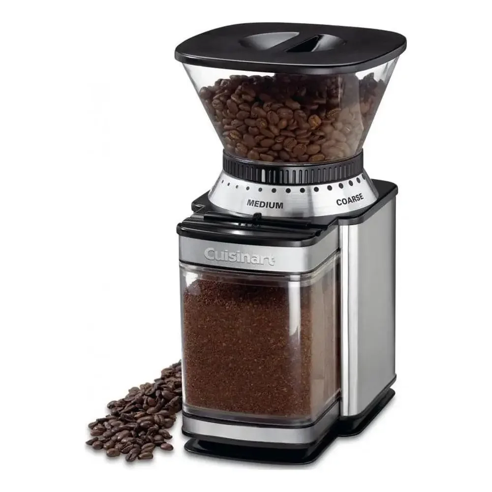 32 Cup Stainless Steel Burr Coffee Grinder Supreme Grind Electric Mill 18 Position Selector Automatic Timer 4-18 Cup Capacity