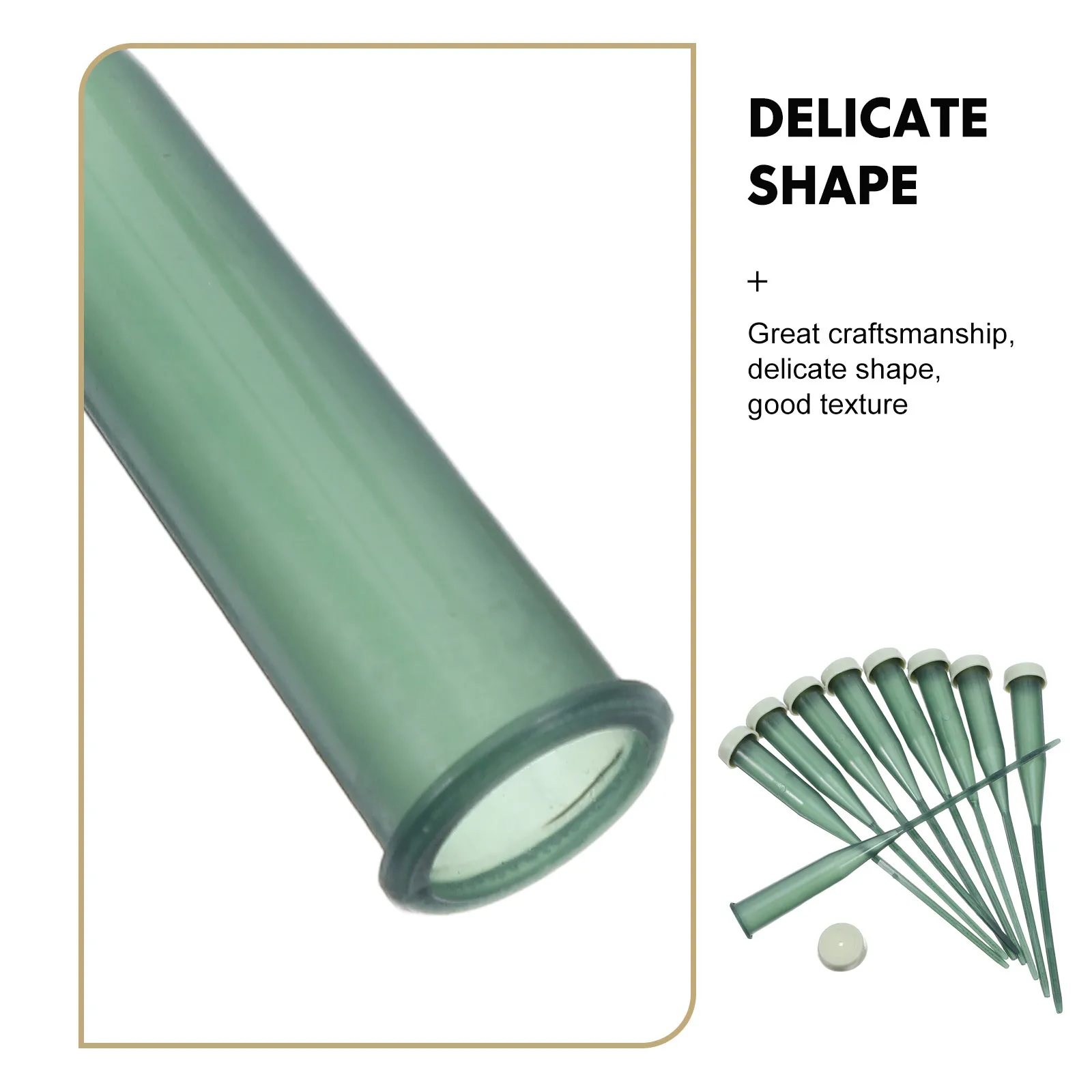 25 قطعة أنابيب الأزهار البلاستيكية الخضراء 5.7 بوصة قوارير المياه الجذعية قبعات قابلة لإعادة الاستخدام زهرة الجذعية أنبوب أصحاب لباقة لوازم بائع الزهور