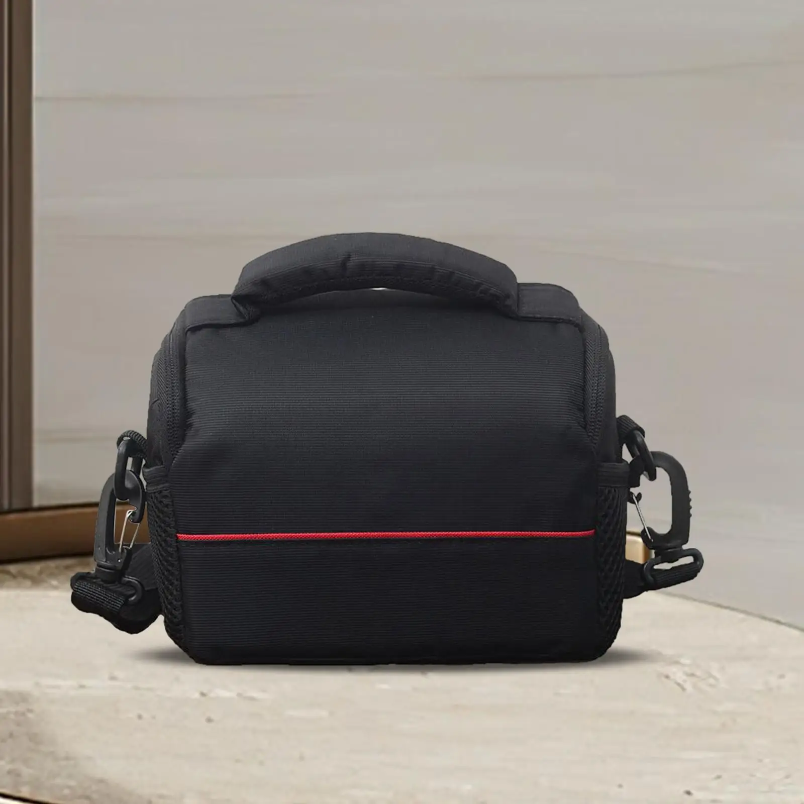 카메라 가방, DSLR, SLR, 미러리스 카메라, 블랙 메신저 백, 남녀공용