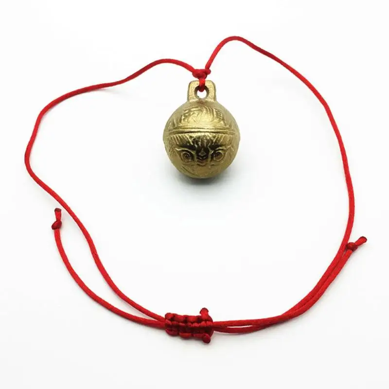 1/2PCS 38mm Excellent Chinese Tibetan Bell Tiger Gift Great Lucky Feng Shui Bell Head Brass Charming Bells