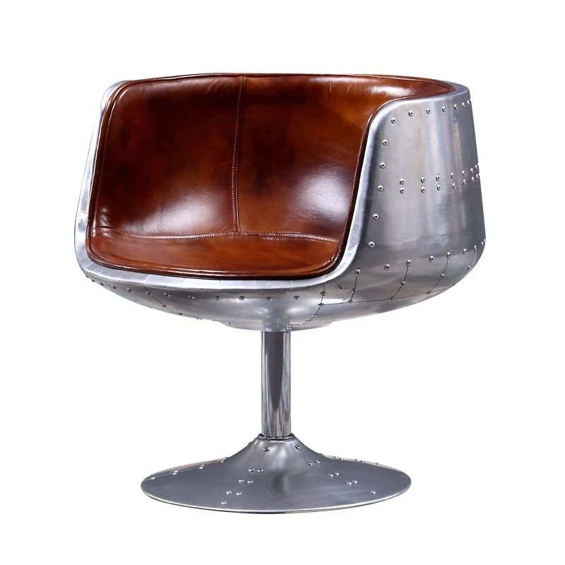 Retro wine glass chair, cafe bar chair, living room rotating chair for leisure