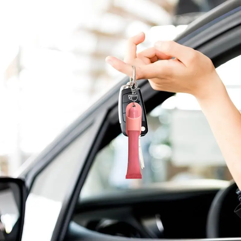 แบบพกพา Lip Balm พวงกุญแจหมวกผู้ถือแบบพกพาไม่มี Lipgloss สําหรับ Lip Balm กระเป๋าจี้เครื่องมือแต่งหน้าอุปกรณ์เสริม