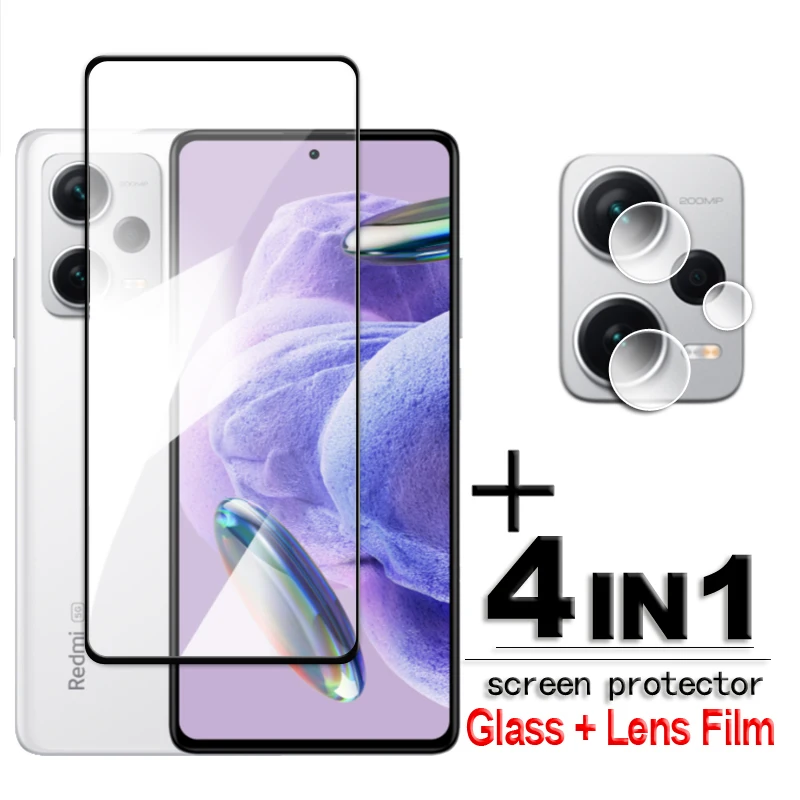 For Xiaomi Redmi Note 12 Pro Plus 5G Glass Redmi Note 12 Pro+ Tempered Glass 2.5D Full Glue Screen Protector Note 12 Pro Film