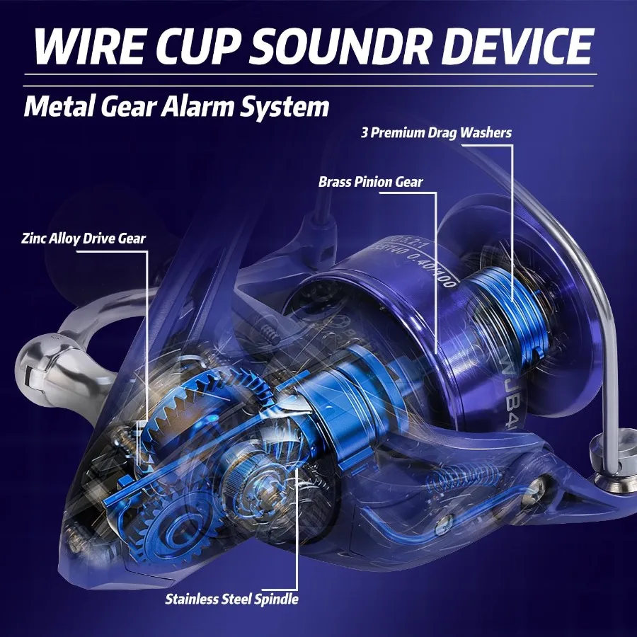 مجموعة صنارة صيد من الجرافيت والألياف الزجاجية بطول 6 أقدام مكونة من قطعتين مع بكرة دوارة مضادة للعكس لفكرة صيد المياه العذبة والمياه المالحة