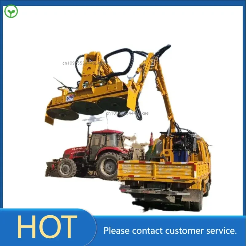 Highway vehicle-mounted hedge trimmer Highway green belt greening tree trimmer Slope protection branch lawn mower