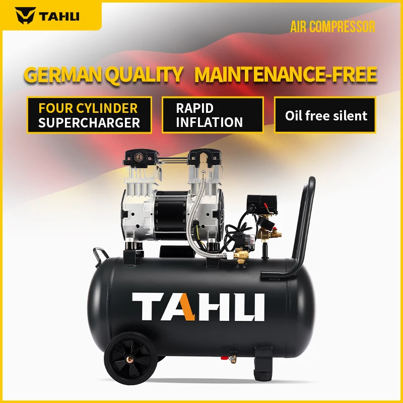 Oil Free air Compressor 50 Liter Low Noise Oil Free Silent air Compressor 50l 1440 Rpm 1500w 2hp 220V