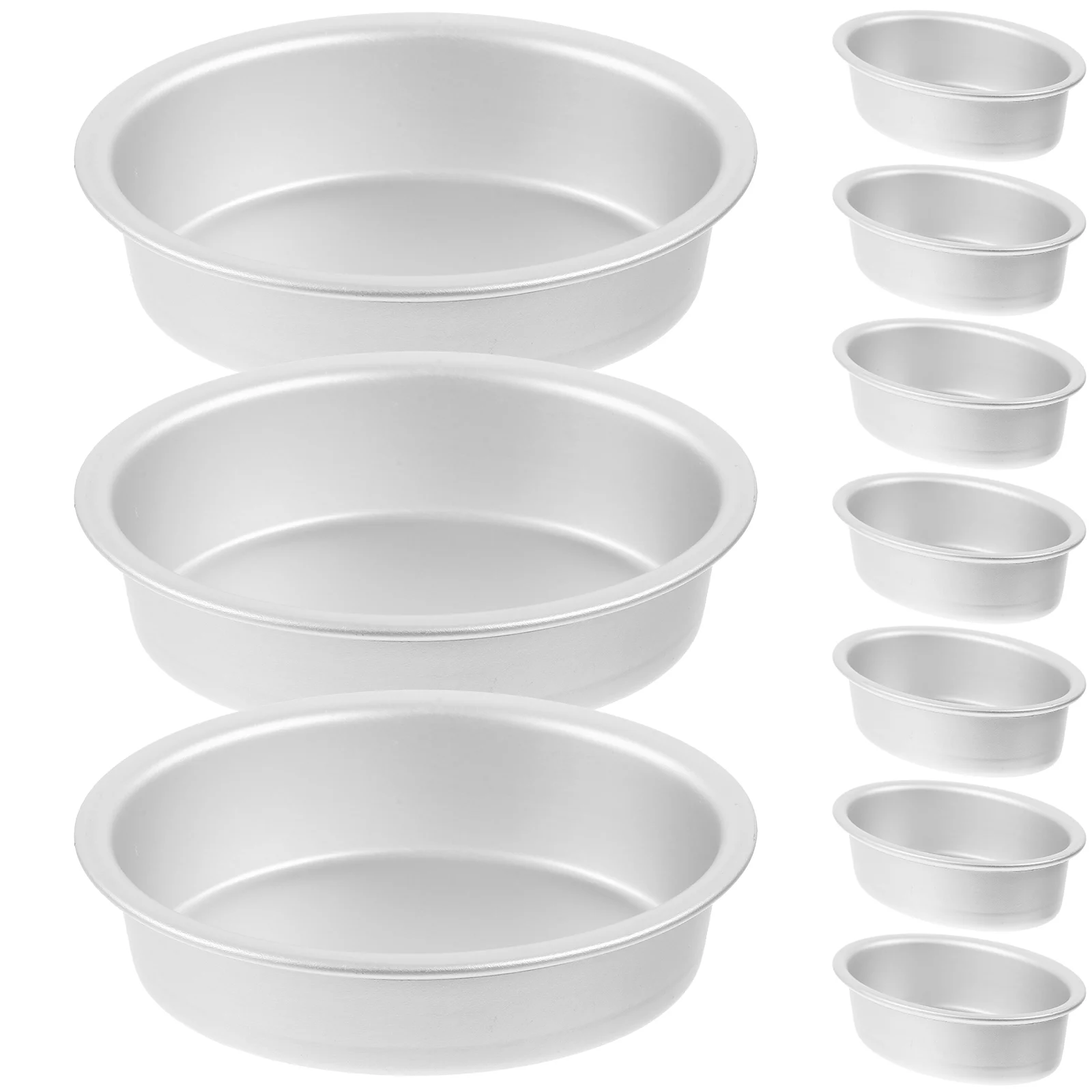 

10 Pcs Oval Mold Bread Pan with Lid Mini Cake Pans Flan Non Stick Baking Paper Cup Cheesecake Molds Tart for Metal