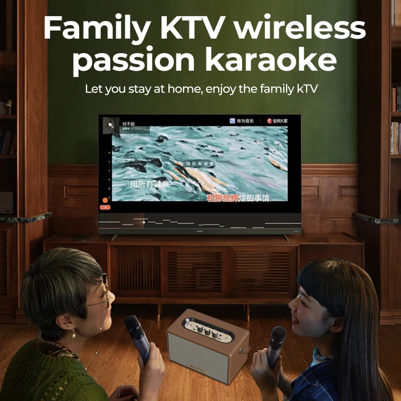 2014 nueva llegada 80W al aire libre personalizado Bt5.0v altavoz de madera y cuero para la familia Ktv como regalo