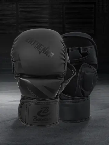 Professional MMA Boxing Gloves Half Finger Sandbag Karate Muay Thai Training Gloves PU Adult Kids Thickened Boxing Equipment