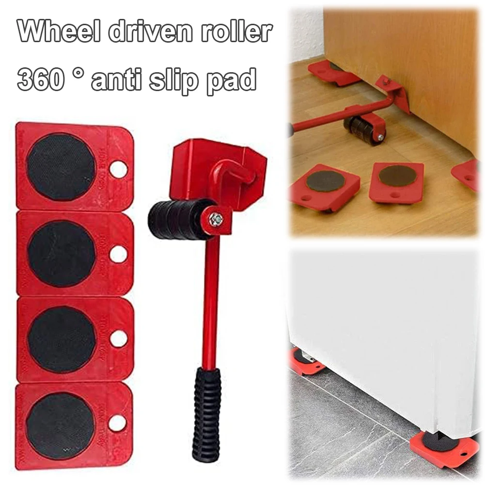 

Furniture Mover with Wheels Ergonomic Handle Furniture Moving Lifter Furniture Lifter and Slides Kit for Moving Heavy Furniture