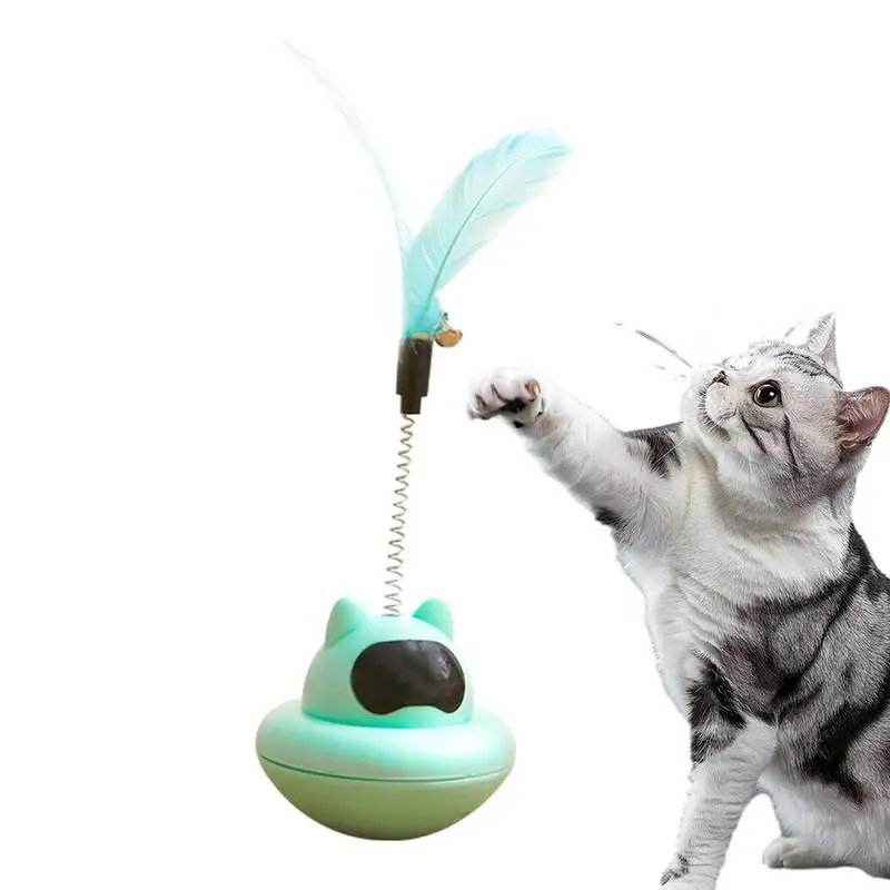 Teaser Wand For Cats Detachable Teaser Wand With Feather Multipurpose Portable Wand Toy Blue Kitten Toy With Bell For Relaxing