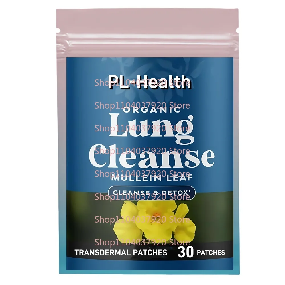 

30 Patches Lung Detox & Cleanse Transdermal Patches with Marshmallow Root Plantain Leaf for Respiratory Lung Health