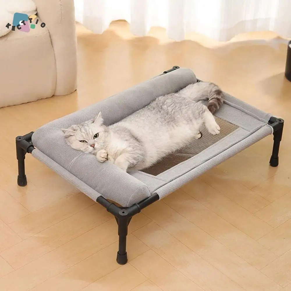 

Pet Furniture Mesh Elevated Dog Beds Breathable with Pillow Raised Dog Bed Removable Dog Cooling Bed for Small Medium Dogs