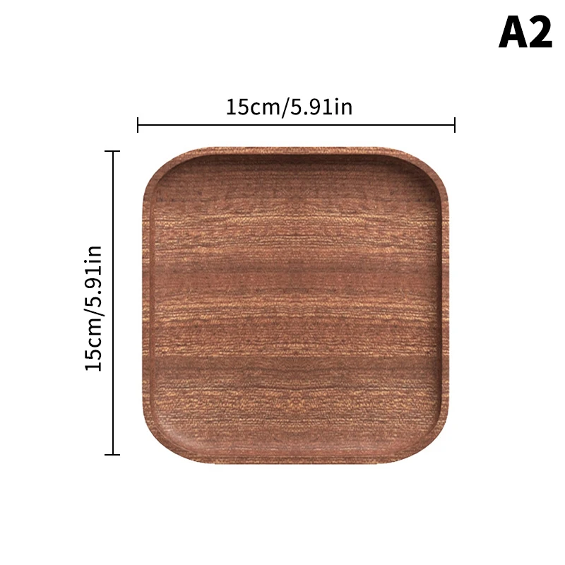 1PC Houten Dienbladen Ovale Houten Dienblad Schalen voor Serveren Voedsel Gerechten Dinerborden Massief Houten Ronde Dessertbord