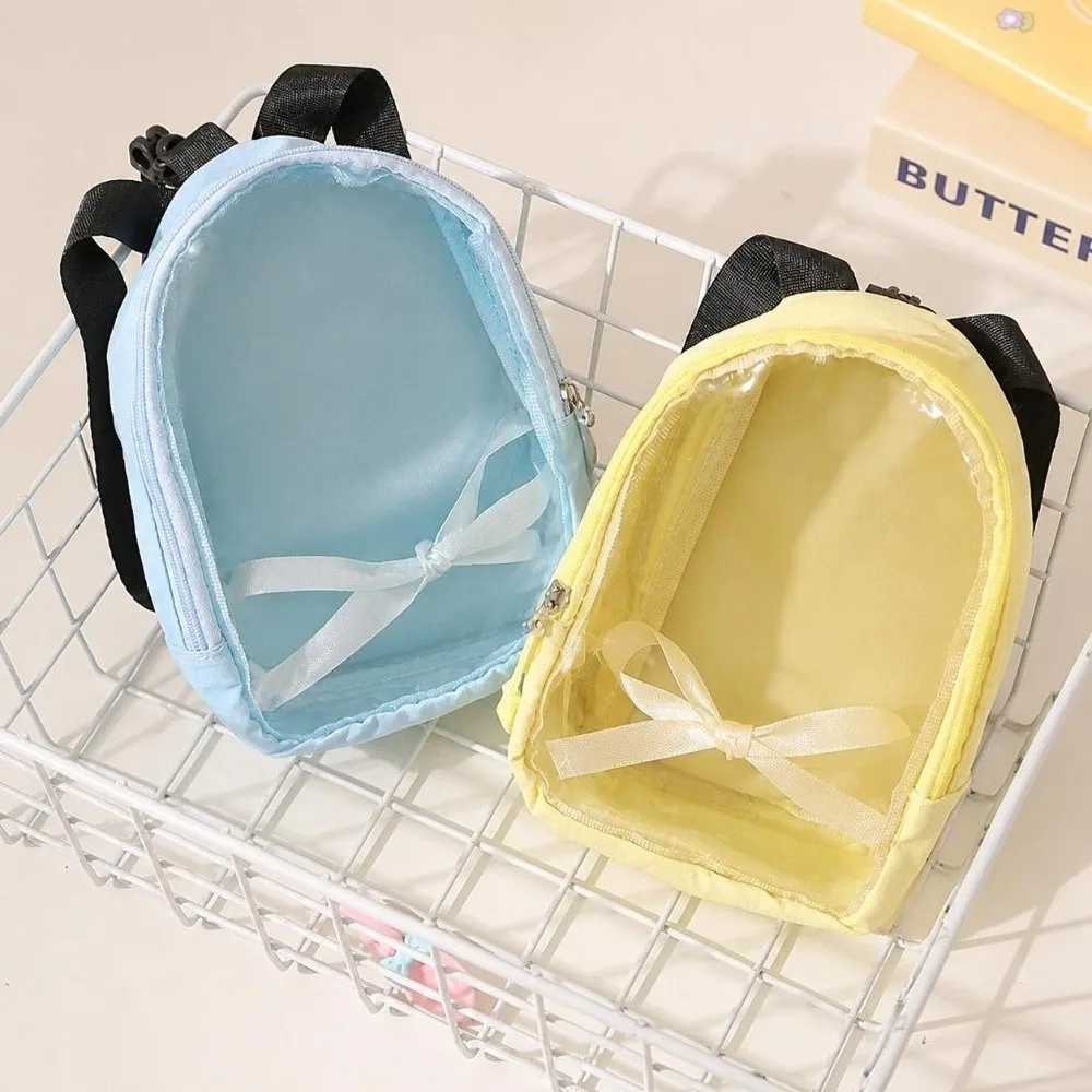 Cute Zipper Doll Display Bag Portable Kawaii Storage Bag Waterproof Sweet Transparent Pouch  Toy Storage Bag