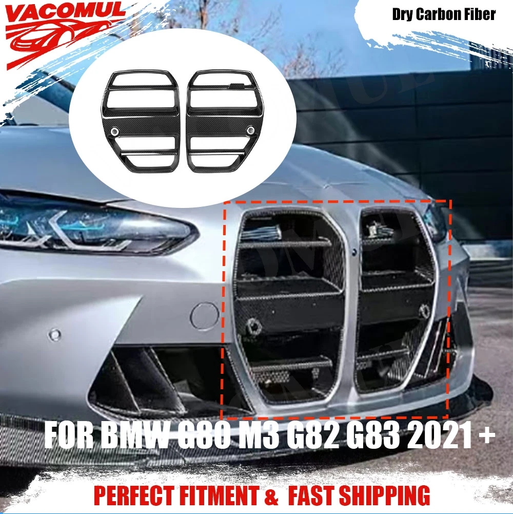 

VACOMUL Dry Carbon Fiber FRP Front Bumper Grille for BMW 3 Series G80 M3 For 4 Series G82 G83 M4 2021+ Racing Grills