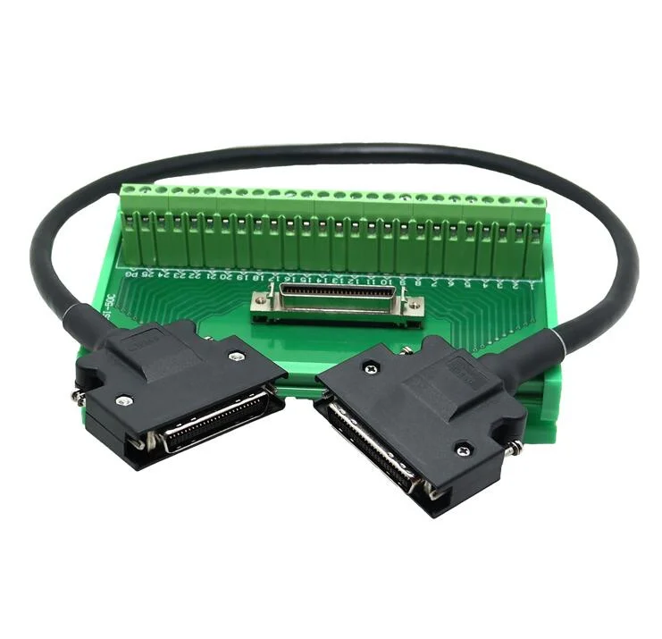 High Quality SCSI 50pin Male terminal block with Data Cable CN1 50-pin Adapter Board Wiring Module Relay Terminal block Splitter