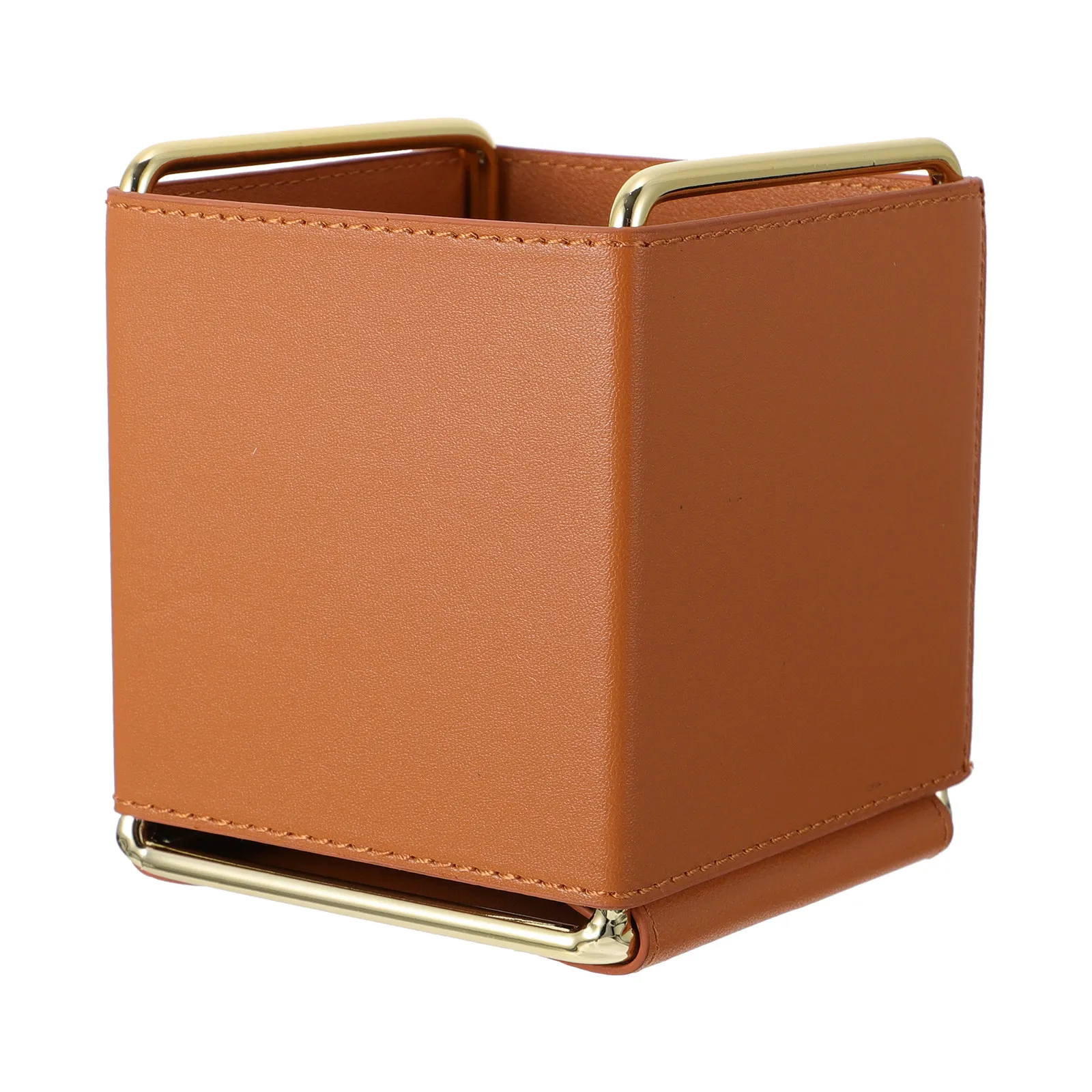 

1Pcs Premium Remote Control Storage Box Brown Modern Desk Organizer for Stationery Pens Cosmetics Jewelry Sundries Tidy