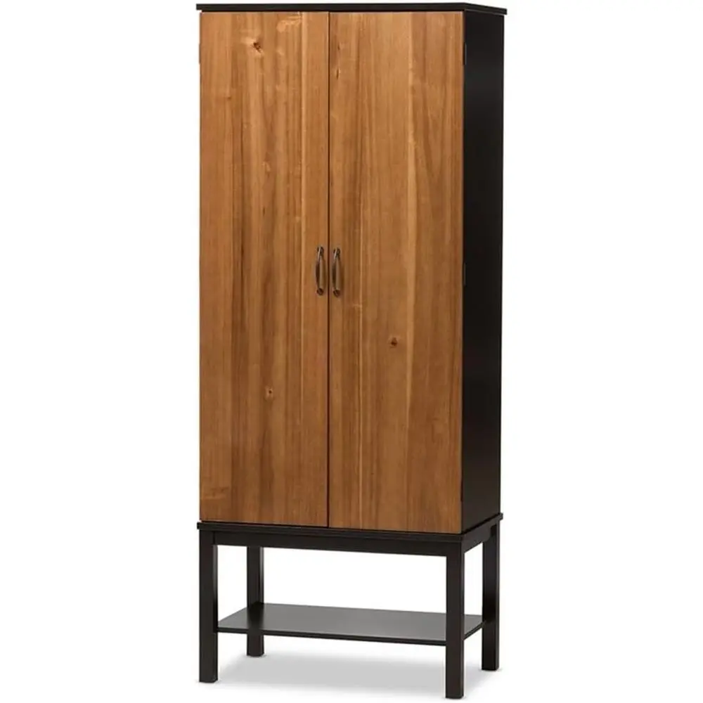 

Walnut and Wenge Brown Home Bar Cabinet