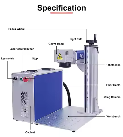50W 30W Fiber Laser Marking Machine Raycus MAX for DIY Jewelry,Gold,Silver,Ring, Bracelet, Metal Cutting Engraving Machine